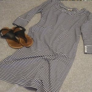 EUC black and white striped dress. Size M
